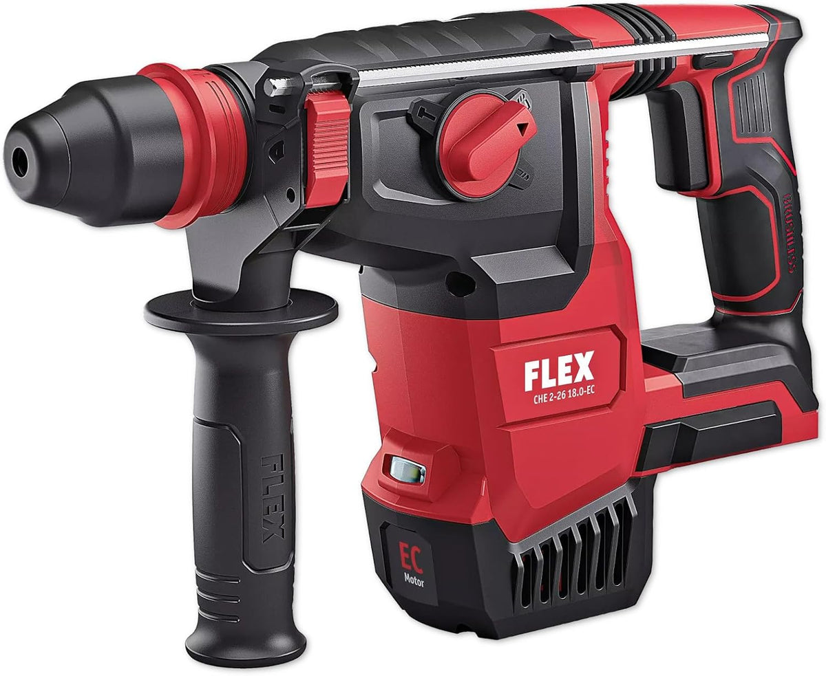 FLEX CHE 2-26 18.0-E Martello Combinato SDS Plus - Sistema a Batteria 18 V - Utensile Cordless per Foratura e Tassellatura - Corpo Rosso Professionale