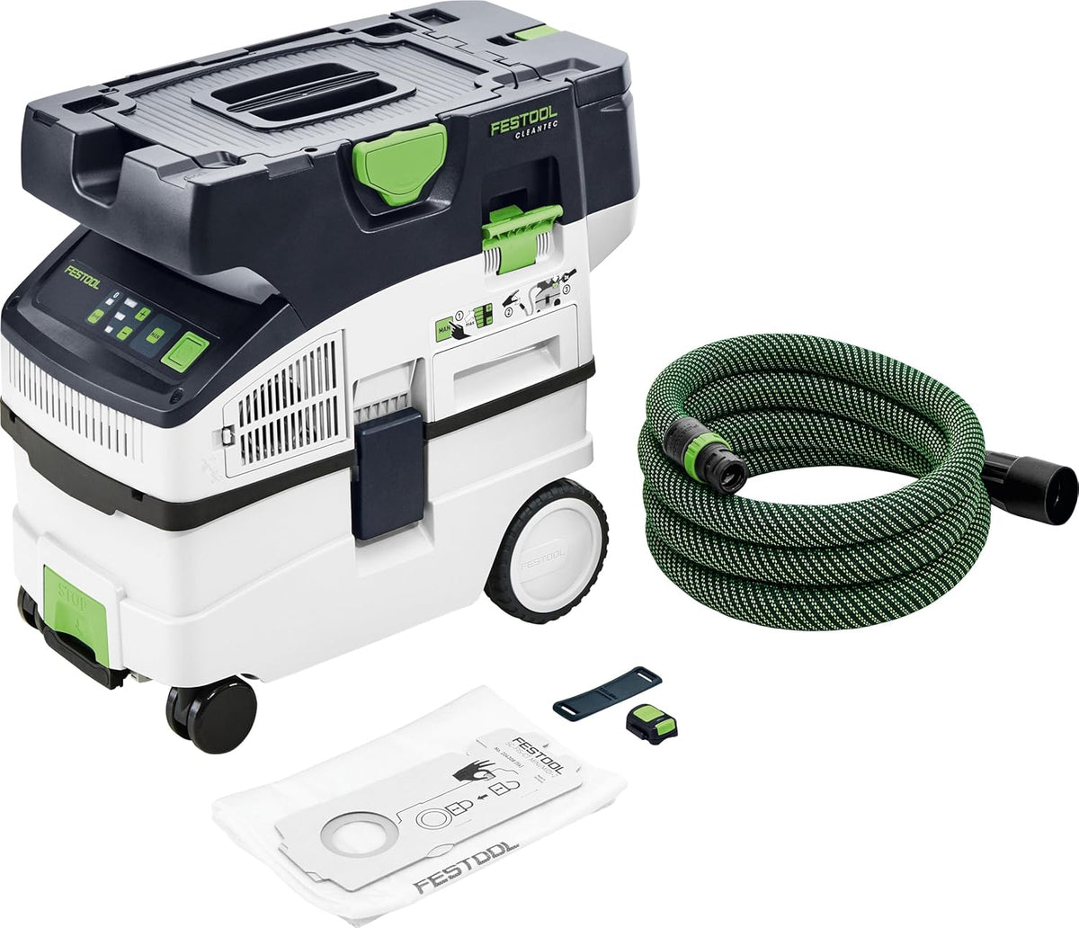 Festool CLEANTEC CTLC MIDI I Aspiratore a Batteria - Filtro HEPA e Struttura Compatta - Sistema Senza Fili per Polvere e Pulizia - Modello Professionale I-Basic