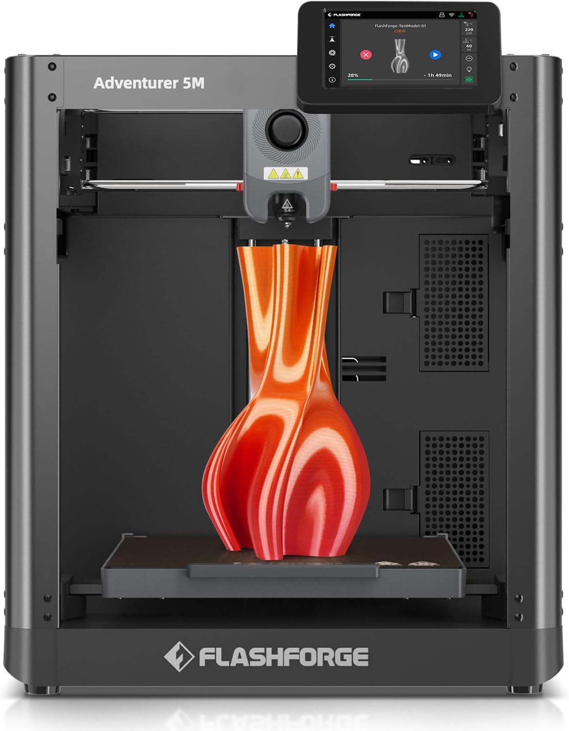 FLASHFORGE Adventurer 5M Stampante 3D FDM - Velocità fino a 600 mm s e Volume 220 x 220 x 220 mm - Calibrazione Automatica 1 Click - Struttura CoreXY Tutto Metallo