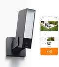 Netatmo Telecamera WiFi esterna NOC S AMZ - Video 1080P 4 MP e visione notturna - Sirena 105 dB con luce integrata 12 W - Rilevamento persone animali veicoli
