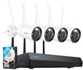 Reolink RLK12-800WB4 Kit Videosorveglianza 4K WiFi 6 - 4 Telecamere Esterne Dual Band - NVR WiFi 12 Canali con HDD 2 TB - Audio Bidirezionale e Visione Notturna Colori