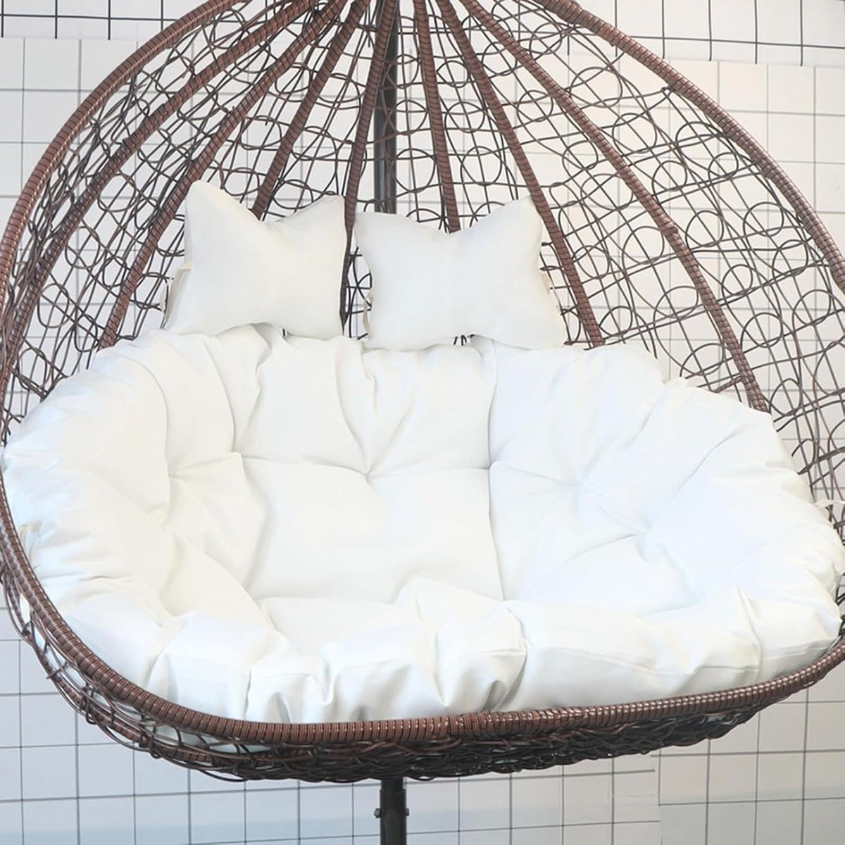 Cuscino di ricambio per sedia a uovo - Formato 130 x 110 cm per 2 persone - Imbottitura per amaca sospesa da esterno - Per patio giardino balcone e maggiore comfort