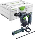 Festool BHC 18 Basic Martello perforatore a batteria - Velocità fino a 1500 giri min e coppia 25 Nm - Impugnatura e arresto profondità - Systainer SYS3 M 187 senza batteria