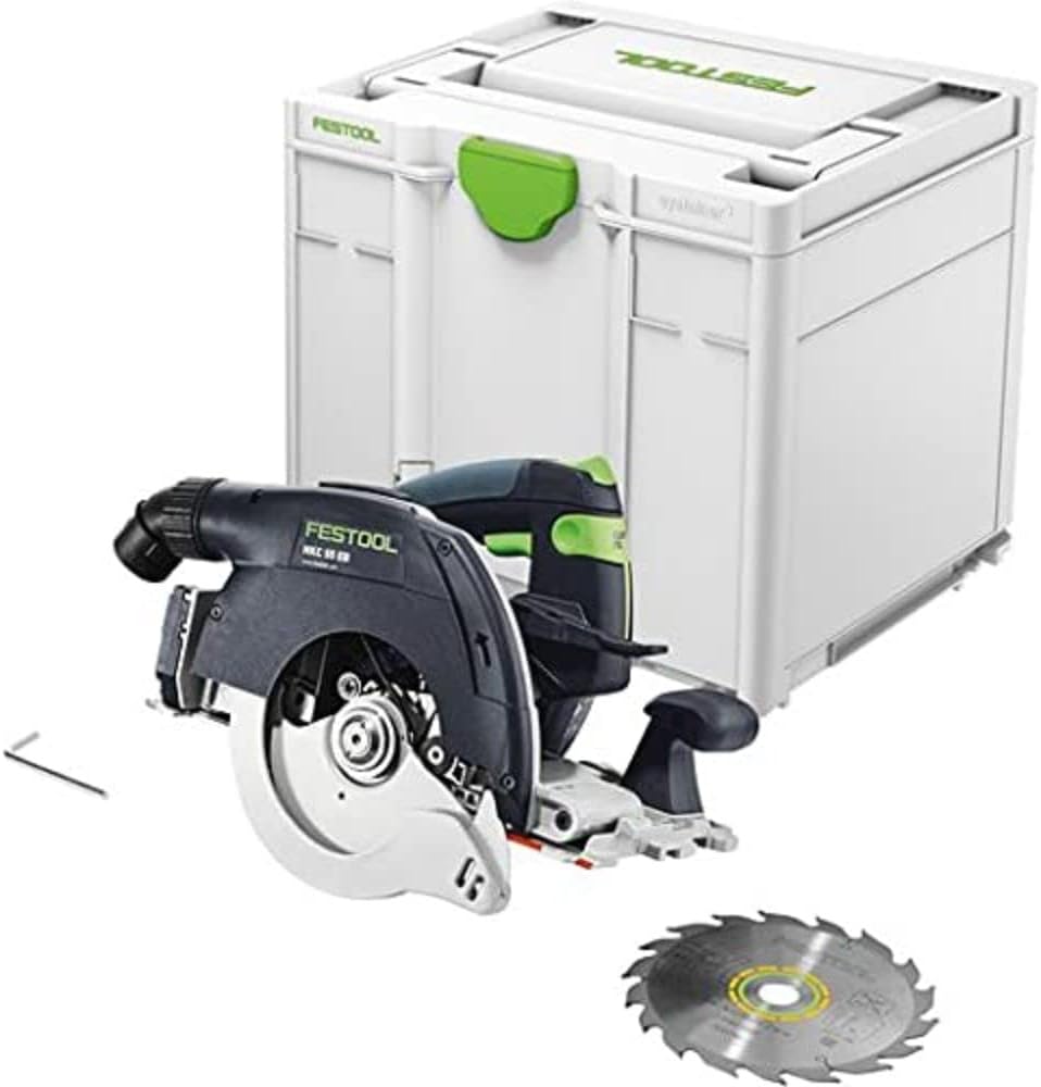 Festool HKC 55 EB Basic Sega circolare a batteria - Lama in acciaio super rapido - Utensile per lavorazione del legno - Configurazione cordless con cappa oscillante