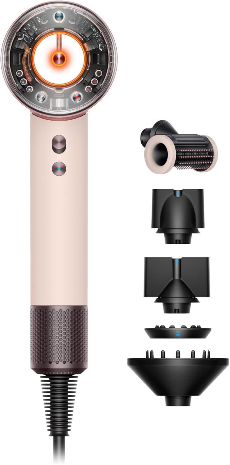 Dyson Supersonic Nural Asciugacapelli - Dimensioni 24,5 x 7,8 x 9,7 cm - Peso 680 g - Formato compatto per asciugatura e styling quotidiano dei capelli
