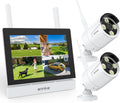 ANNKE Kit videosorveglianza WiFi 3MP - Monitor touch IPS 7 pollici e NVR 4 canali 5MP - 2 telecamere esterne - Visione IR 100 ft audio bidirezionale e movimento