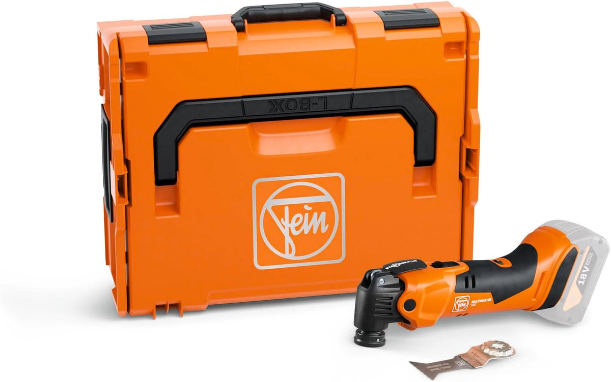 FEIN AMM 500 Plus AS Multitool a batteria - Sistema 18 V compatibile AMPShare Bosch - Lama bimetallica per legno plastica metallo - Senza batteria e caricabatterie