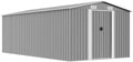 vidaXL Casetta da giardino in metallo - Capanno attrezzi grigio di grande formato - Dimensioni circa 489 x 257 x 181 cm - Deposito da esterno per giardino e cortile