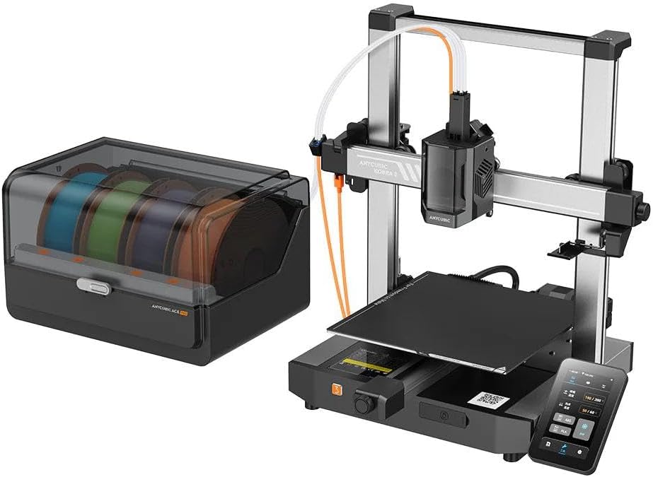 ANYCUBIC Kobra 3 Combo Stampante 3D - Sistema per Stampa FDM e Gestione da Più Dispositivi - Formati STL OBJ e GCODE - Compatibile con PC Smartphone Tablet Peso 17,5 kg