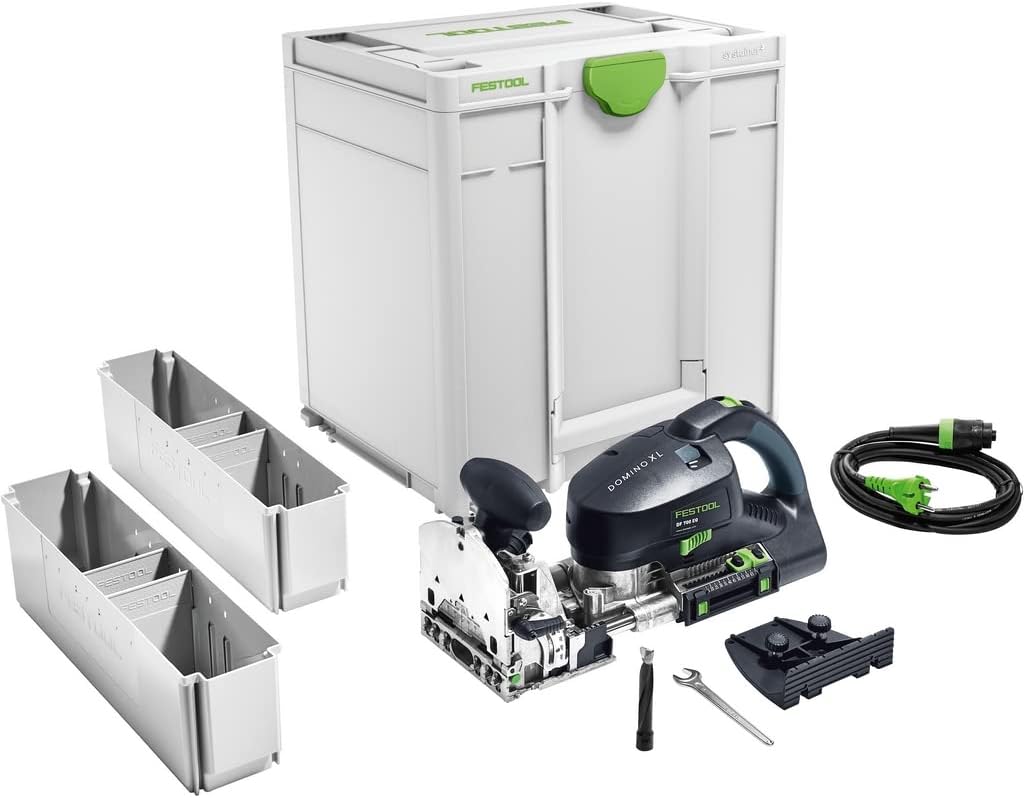 Festool DOMINO XL DF 700 EQ Plus Fresatrice per giunzioni - Struttura in metallo e plastica - Alimentazione 230 V - Peso 5,57 kg per falegnameria e assemblaggio