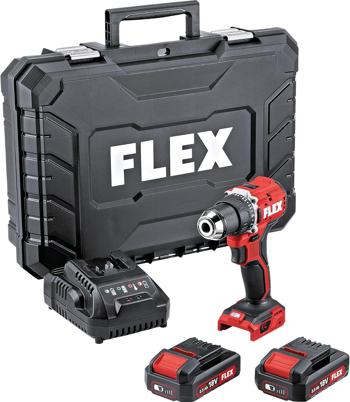 Flex DD 2G 18.0 EC LD Trapano Avvitatore a Batteria - Sistema 18 V con Velocità fino a 1800 giri min - Mandrino fino a 13 mm - Set 2.5 per Montaggio e Foratura