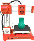 JJENXYYDS K7 Mini Stampante 3D Desktop - Volume di Stampa 100 x 100 x 100 mm - Stampa One Key senza Livellamento - Per Bambini Principianti e Studenti Rossa