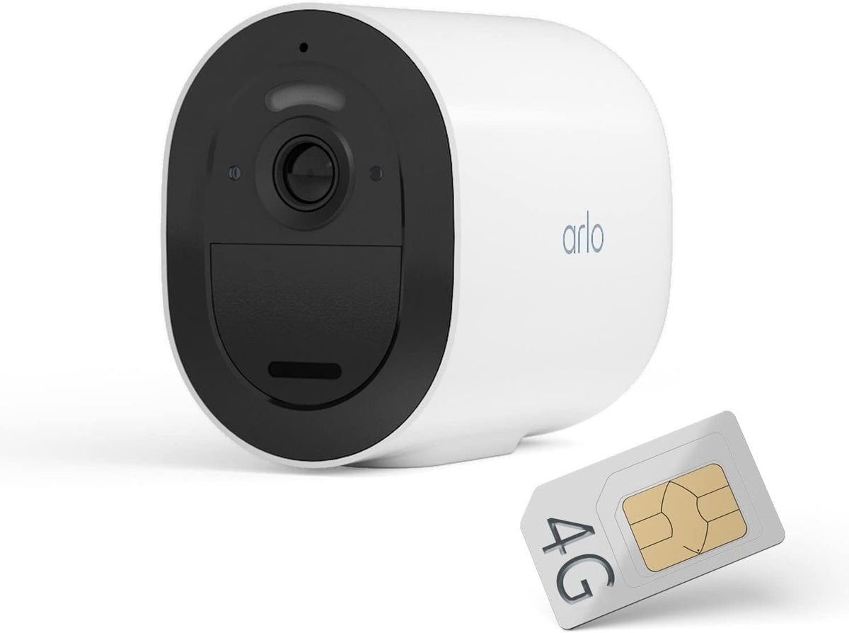 Arlo Go 2 Telecamera di sicurezza wireless esterna - Connessione WiFi oppure SIM 3G 4G LTE - Video HD con visione notturna - Movimento e archiviazione SD o cloud