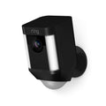 Ring Spotlight Cam Battery Telecamera di sicurezza HD - Faretto LED e visione notturna per esterni - Audio bidirezionale e allarme acustico - Alimentazione a batteria senza fili