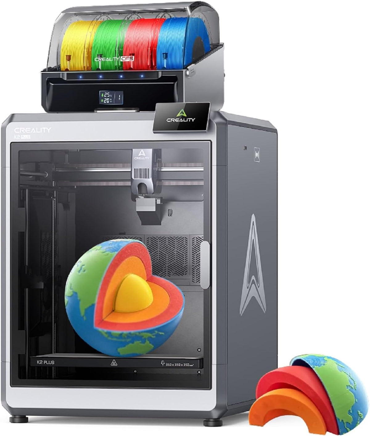 Creality K2 Plus Combo Stampante 3D multicolore - Sistema CFS e velocità fino a 600 mm s - Livellamento automatico - Volume di stampa 350 x 350 x 350 mm