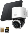 eufy Security 4G LTE S330 Telecamera 4K - Pan Tilt con Connessione WiFi e 4G - Pannello Solare e SIM Integrata - Tracking AI di Persone e Veicoli per Esterni