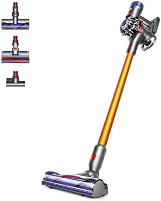 Dyson V8 Absolute New 227296 01 Aspirapolvere senza filo - Alimentazione a batteria - Filtro in panno per pavimenti duri - Finitura gialla per pulizia domestica