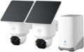 eufy Security SoloCam E42 Kit 2 telecamere 4K - Pan tilt e rilevamento movimento AI - Alimentazione solare con strobo - HomeBase S380 riconoscimento facciale fino a 16 TB