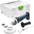 Festool AGC 18 125 Li EB Basic Smerigliatrice angolare a batteria - Struttura in metallo - Design angolare cordless - Finitura grigia per lavori di smerigliatura
