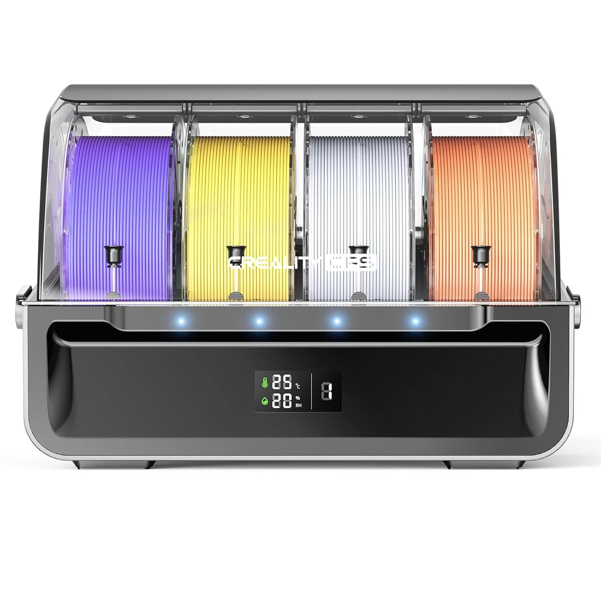 Creality CFS Sistema Filamento Multicolore - Identificazione Automatica del Filamento - Contenitore Antiumidità per Bobine da 1,75 mm - Supporto fino a 4 Dispositivi in Parallelo