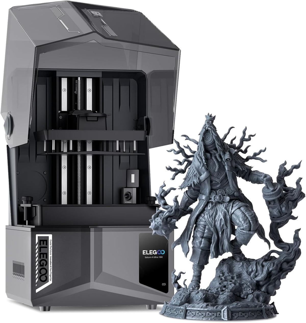 ELEGOO Saturn 4 Ultra 16K Stampante 3D a Resina - Display 10 Pollici e Stampa fino a 150 mm h - Serbatoio Resina Riscaldato - Livellamento Automatico WiFi Volume 218,88 x 122,88 x 220 mm