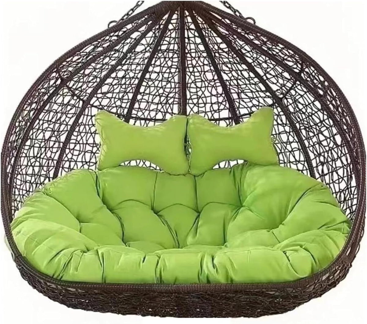Cuscino Imbottito XL per Sedia a Uovo Doppia - Ricambio per Amaca Sospesa da 2 Persone - Dimensioni 170,2 x 119,4 cm - Per Patio Giardino e Balcone