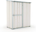 Notek Casetta da giardino in acciaio zincato - Superficie 1,55 m2 finitura bianca - Box in lamiera da 50 kg - Dimensioni 155 x 100 x 192 cm per attrezzi