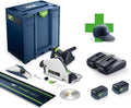 Festool TSC 55 KEBI-Plus XL-FS 100Y Sega a Batteria - Limited Edition Bianco Verde - Lama in Acciaio Super Rapido per Legno - Sistema ad Affondamento Cordless