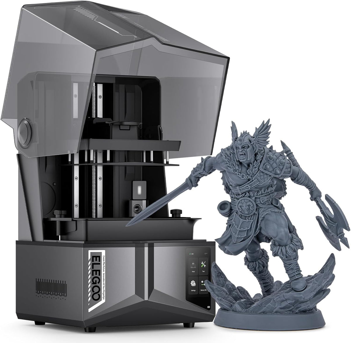 ELEGOO Saturn 4 Ultra 16K Stampante 3D a resina - Stampa 150 mm h con riscaldatore intelligente - Fotocamera AI con luce - WiFi cluster e volume 211,68 x 118,37 x 220 mm