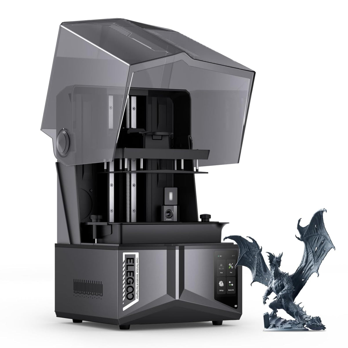 ELEGOO Saturn 4 Ultra 16K Stampante 3D a resina - Stampa fino a 150 mm h - Serbatoio riscaldato a 30 gradi Celsius - Volume 211,68 x 118,37 x 220 mm