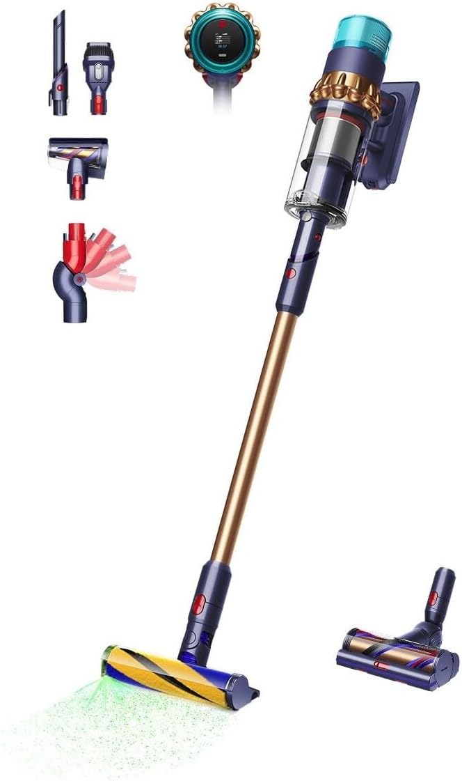 Dyson Gen5detect Absolute Aspirapolvere 2 in 1 - Senza filo a batteria e contenitore 0,77 L - Filtro HEPA senza sacchetto - Blu rame per tutti i pavimenti