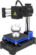 JJENXYYDS K7 Mini Stampante 3D Desktop - Volume di Stampa 100 x 100 x 100 mm - Stampa One Key senza Livellamento - Per Bambini Principianti e Studenti Nera