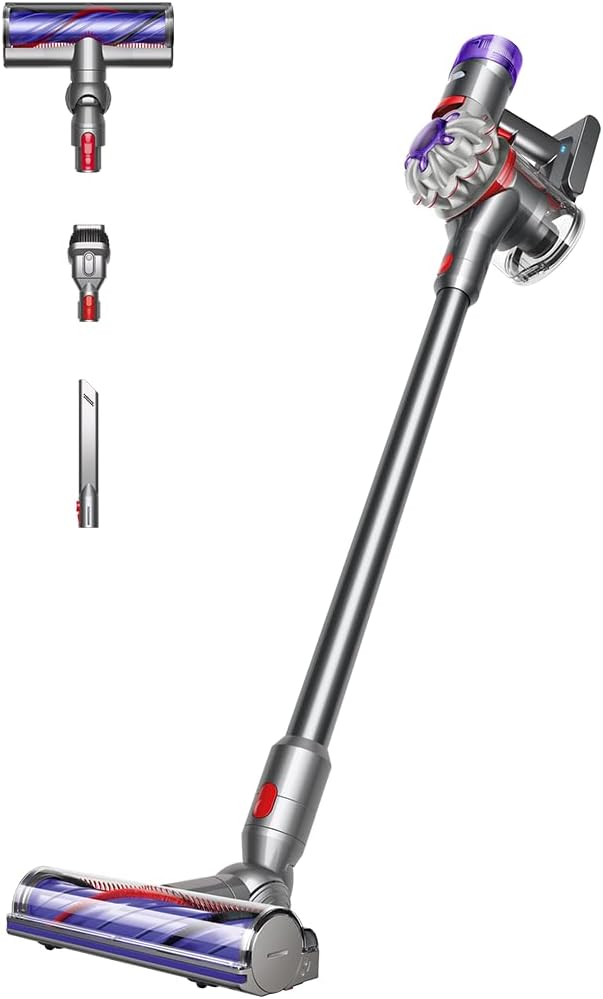 Dyson V8 Advanced Aspirapolvere senza filo - Batteria ricaricabile e design leggero - Filtro HEPA lavabile e sistema senza sacchetto - Per tutti i tipi di pavimento argento nichel