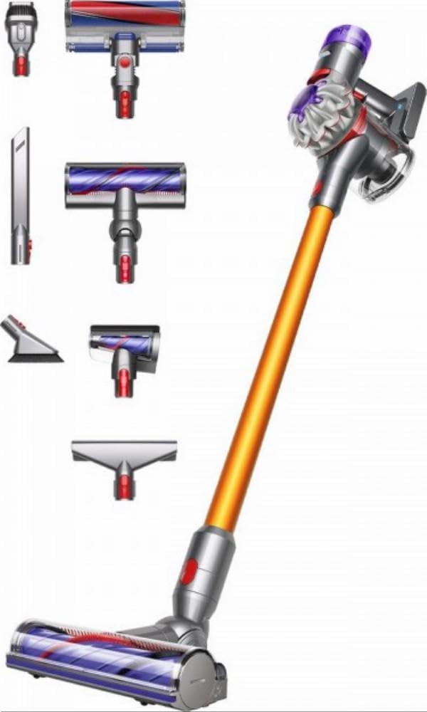 Dyson V8 Absolute Aspirapolvere senza filo - Potenza 115 AW e autonomia fino a 40 minuti - Motorbar anti groviglio e spazzola Fluffy - Filtro HEPA per pavimenti e auto