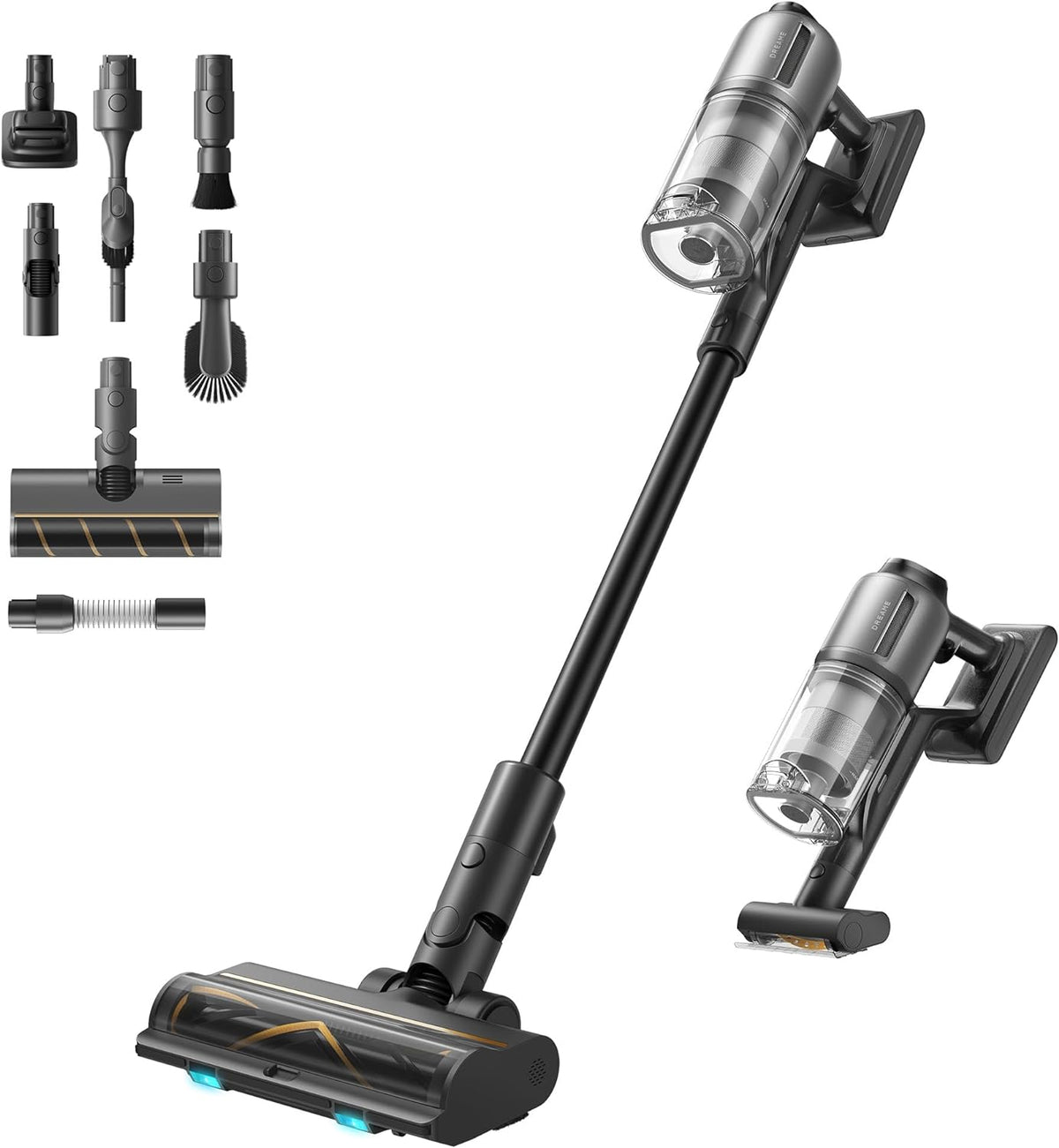 DREAME Z30 Aspirapolvere Senza Fili - Aspirazione 28000 Pa 310 AW e Autonomia 90 Minuti - Rilevamento Automatico Sporco - Filtro HEPA UV e Regolazione Aspirazione