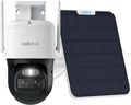 Reolink TrackMix 4K PTZ Senza Fili - Telecamera a Batteria con Pannello Solare - Doppia Lente Auto Tracking e Visione Notturna Colori - Rilevamento Smart IP66