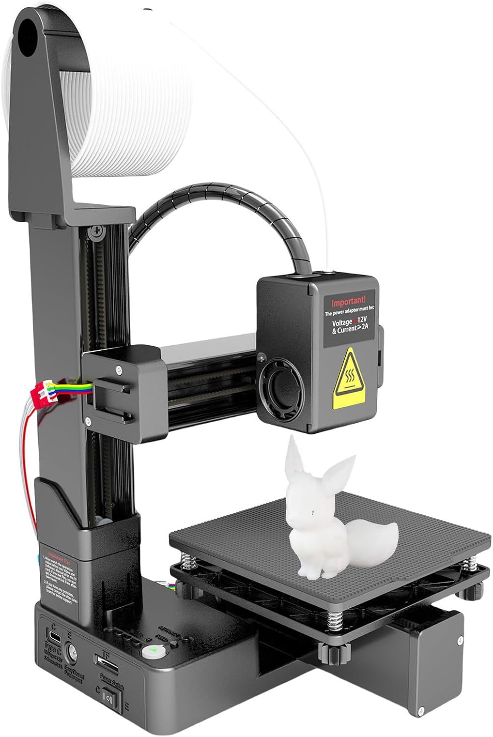 Stampante 3D con livellamento automatico - Software di slicing automatico - Configurazione per progetti domestici educativi - Finitura nera per stampa creativa