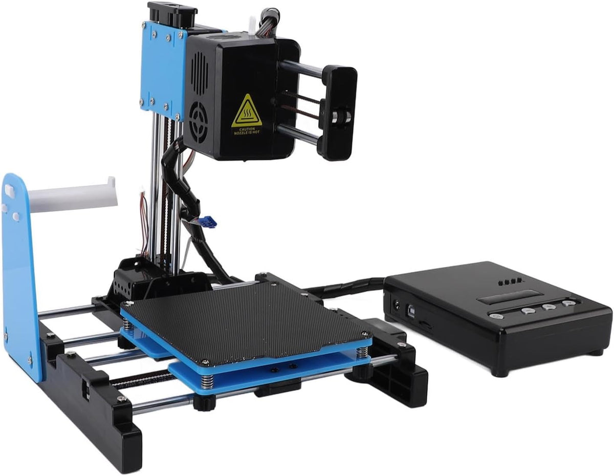 Asixxsix Stampante 3D fai da te compatta - Volume di stampa 100 x 100 x 100 mm - Supporto filamento PLA - Modello per principianti studenti e apprendimento 3D