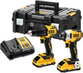 DEWALT DCK2062L2T-QW Kit XR 18 V - Trapano Percussione DCD709 e Avvitatore Impulsi DCF809 - 2 Batterie agli Ioni di Litio - Valigetta TSTAK II Inclusa