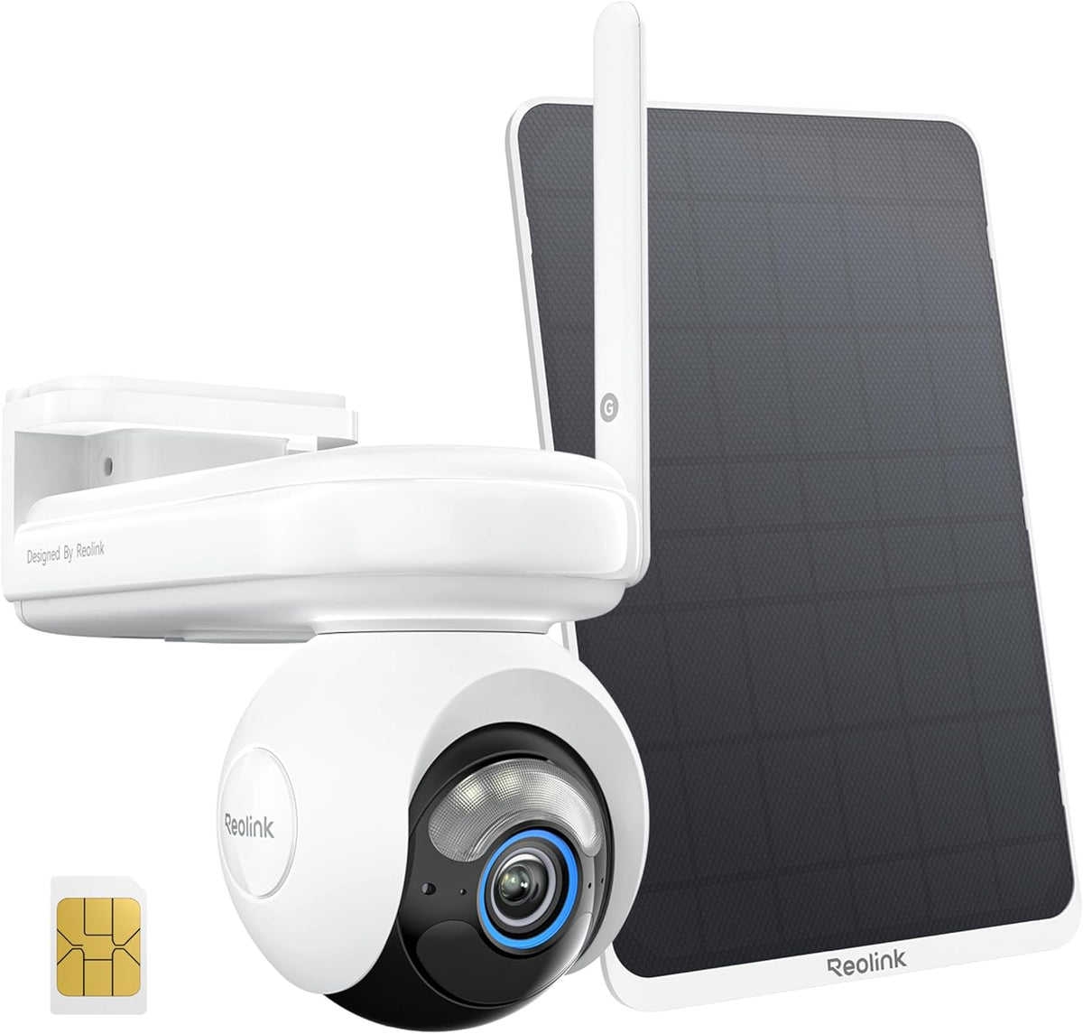 Reolink Altas Go PT Telecamera 2K 4G LTE - PTZ 360 gradi con auto tracking - Batteria 20000 mAh e pannello solare 12 W - Visione notturna 4 MP e rilevamento smart