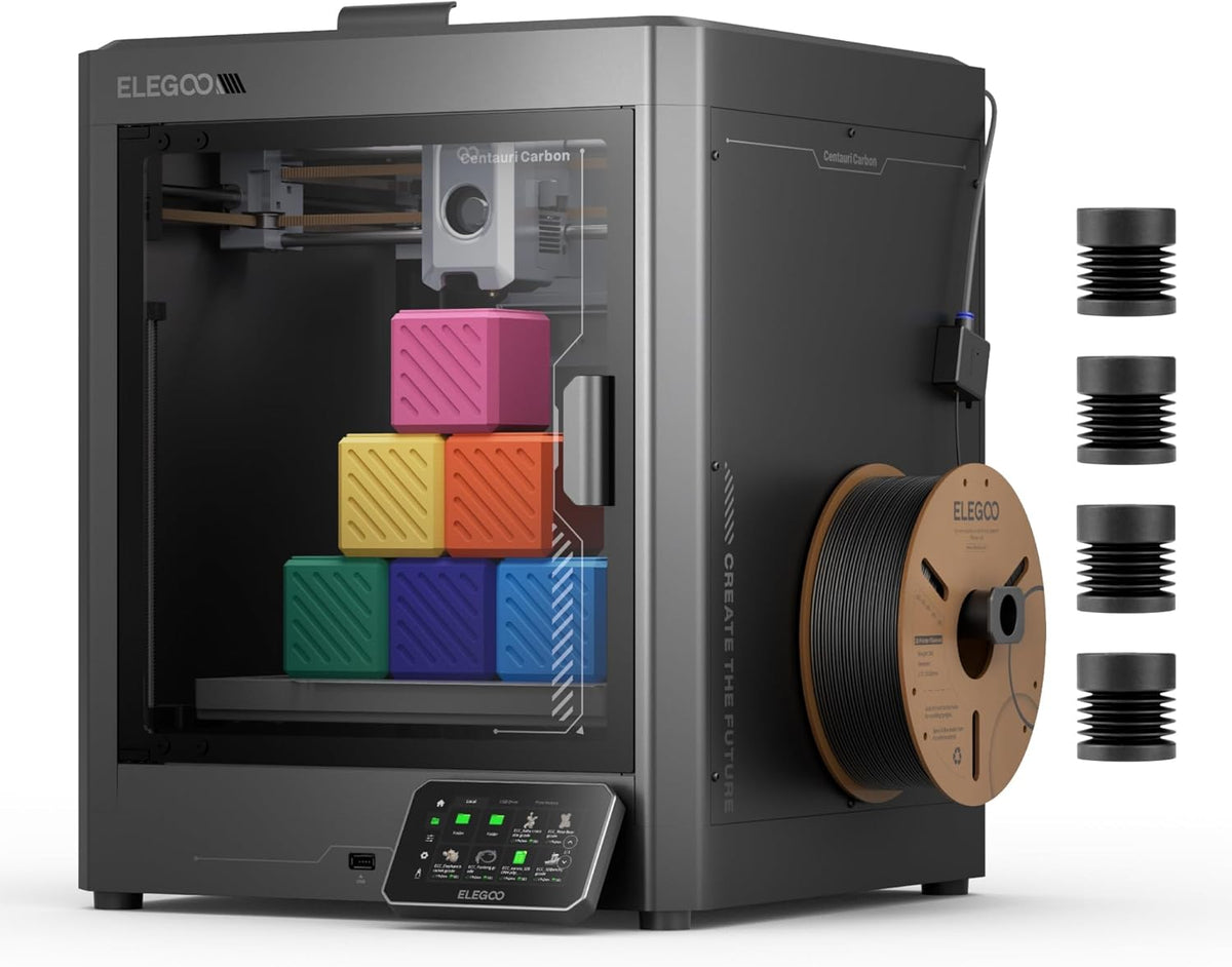 ELEGOO Centauri Carbon Stampante 3D CoreXY - Velocità fino a 500 mm s e volume 256 x 256 x 256 mm - Ugello fino a 320 gradi Celsius - Telecamera integrata pronta all uso