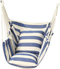 Sedia Sospesa Blu Navy - 2 Cuscini e Portata fino a 150 kg - Seduta a Dondolo per Interni ed Esterni - Per Casa Giardino Patio Terrazza Camera