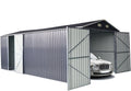 ITALFROM 4535 Casetta da giardino zincata - Box in metallo antracite per rimessa e ripostiglio - Dimensioni 500 x 300 x 232 cm - Deposito per auto attrezzi e giardino