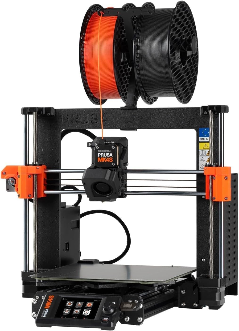 Original Prusa MK4S Stampante 3D FDM - Assemblata Testata e Pronta all'Uso - Volume di Stampa 25 x 21 x 22 cm - Piano Removibile con Bobina Prusament PLA 1 kg