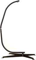 AMANKA Supporto per sedia sospesa - Struttura in acciaio nero alta 205 cm - Per sedile pensile - Portata massima 120 kg peso struttura 25 kg