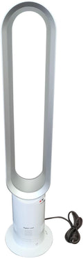 Dyson Cool AM07 Ventilatore a Torre - Modello da Pavimento per Raffreddamento - Timer Integrato e Alimentazione con Cavo - Design Moderno Bianco Argento