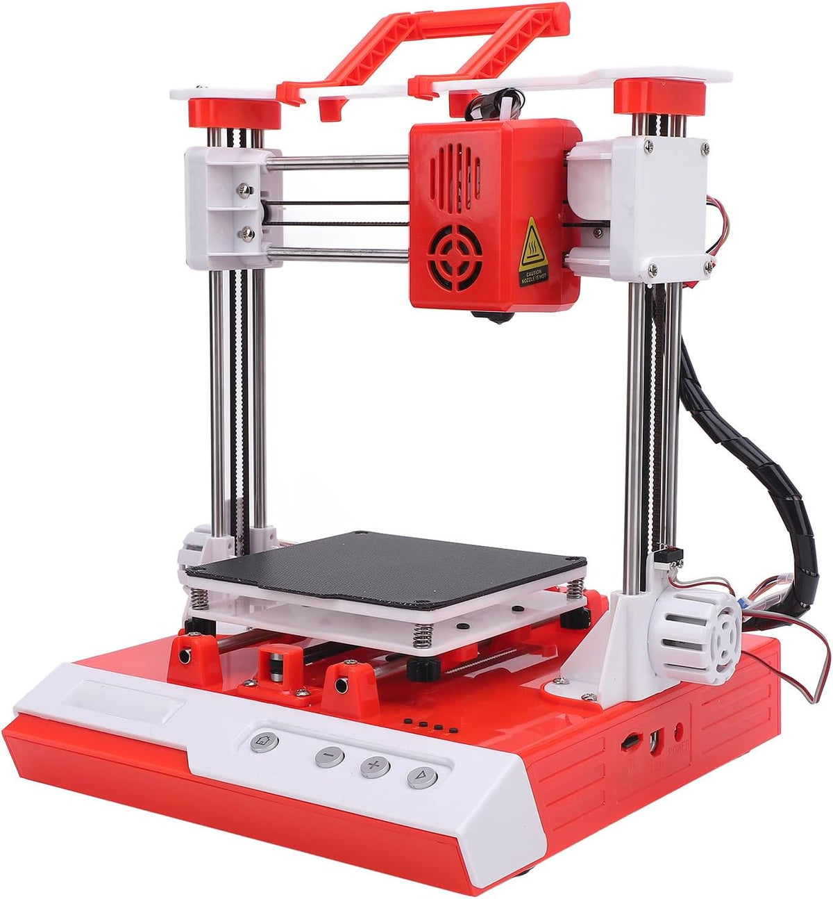 Sxhlseller Stampante 3D per Principianti - Volume 100 x 100 x 100 mm e Velocità 40 mm s - Telaio Metallico con Filamento PLA - Plug and Play Scheda 4 GB e Spina Europea