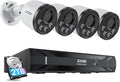 ZOSI C180 Kit videosorveglianza PoE 4 MP - NVR 8 canali 5 MP con HDD 2 TB - 4 telecamere esterne e rilevamento persone - Audio unidirezionale e accesso remoto