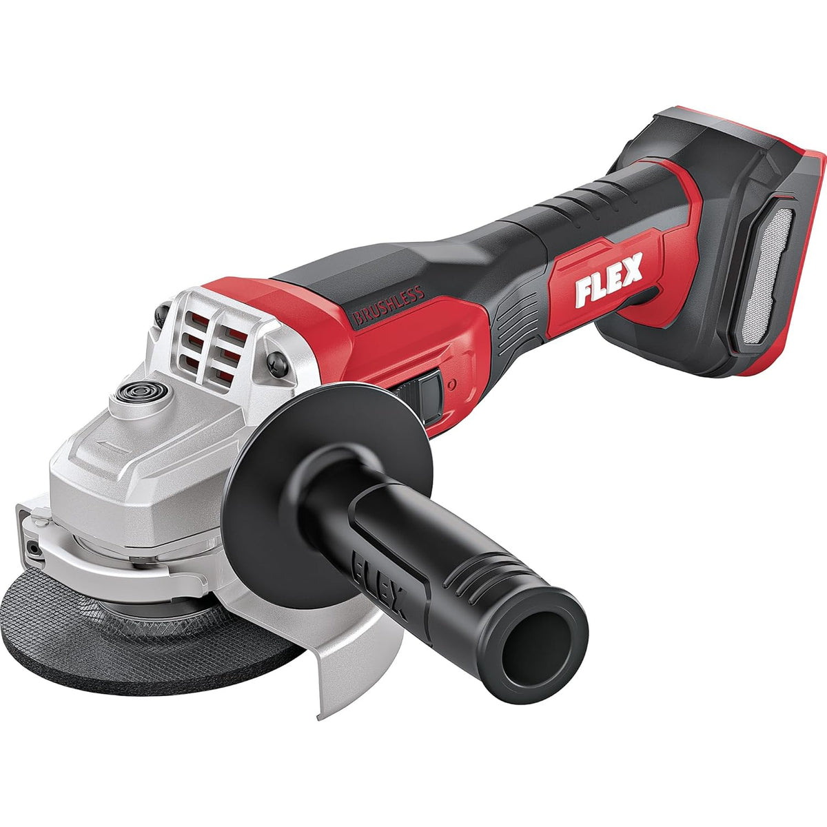 Flex 530497 Smerigliatrice angolare a batteria - Motore brushless 18 V - Struttura in metallo con funzione anti ribaltamento - Corpo macchina rosso senza batteria