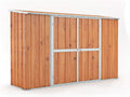 Casetta da Giardino Notek in Acciaio Zincato - Capanno Porta Attrezzi in Lamiera 3,07 m2 - Struttura Esterna Effetto Legno 307x100x192 cm